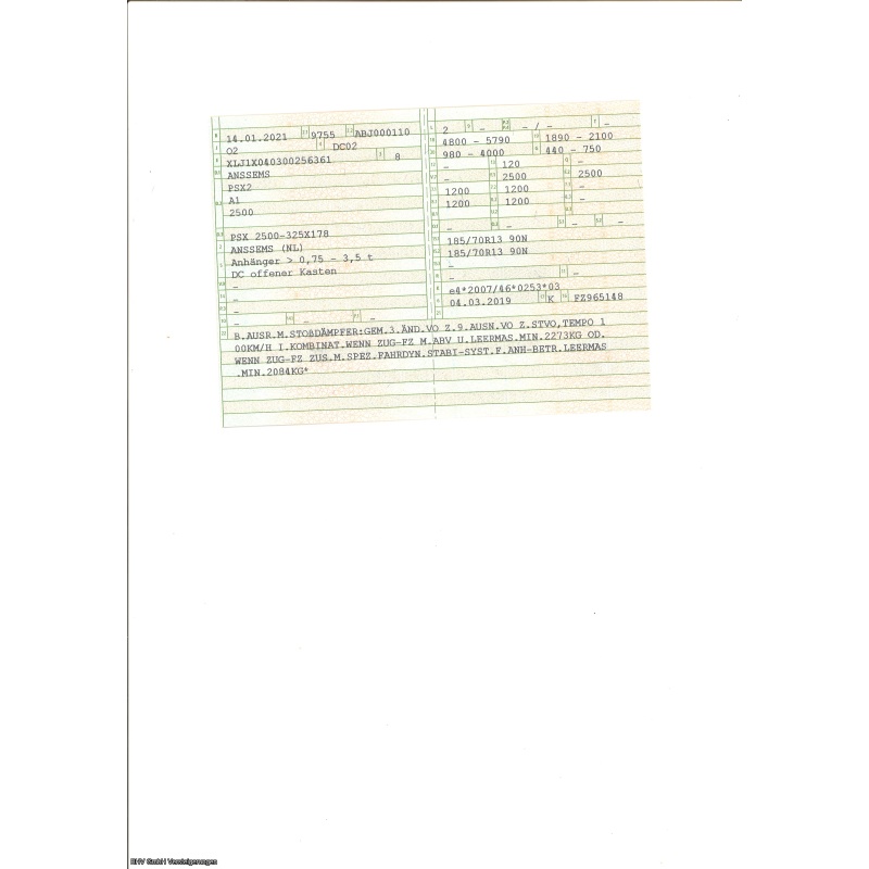 Anhänger offener Kasten mit Laubgitter Anssems PSX-S 2500.325x178