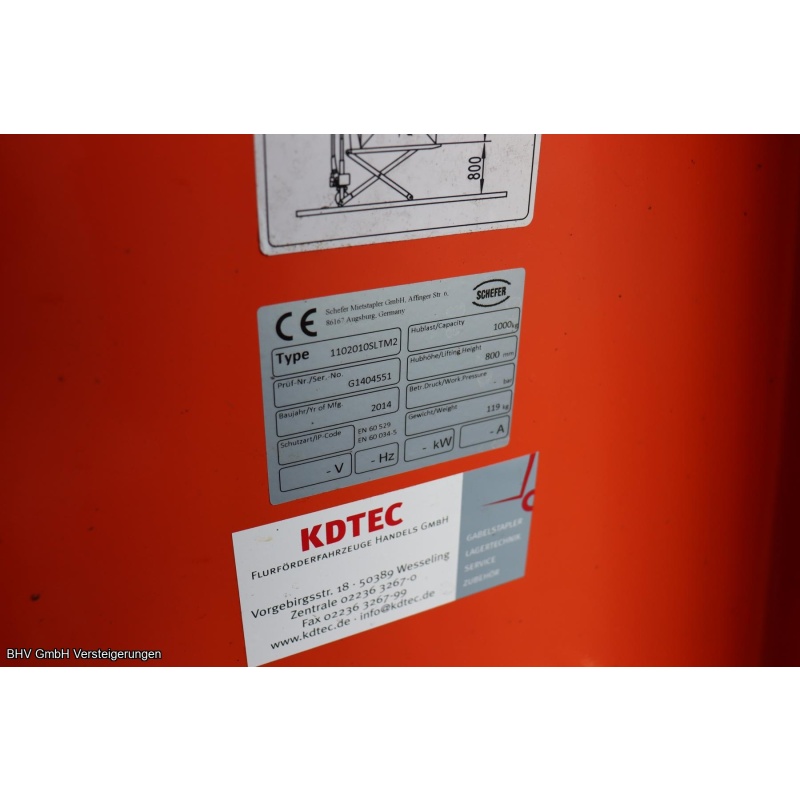 Hochhubwagen Scheffer 1102010SLTM2