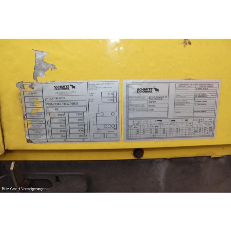 Sattelauflieger Plane + Spriegel (K - AP 471) Schmitz Cargobull SCS 24/L 13.62 EB