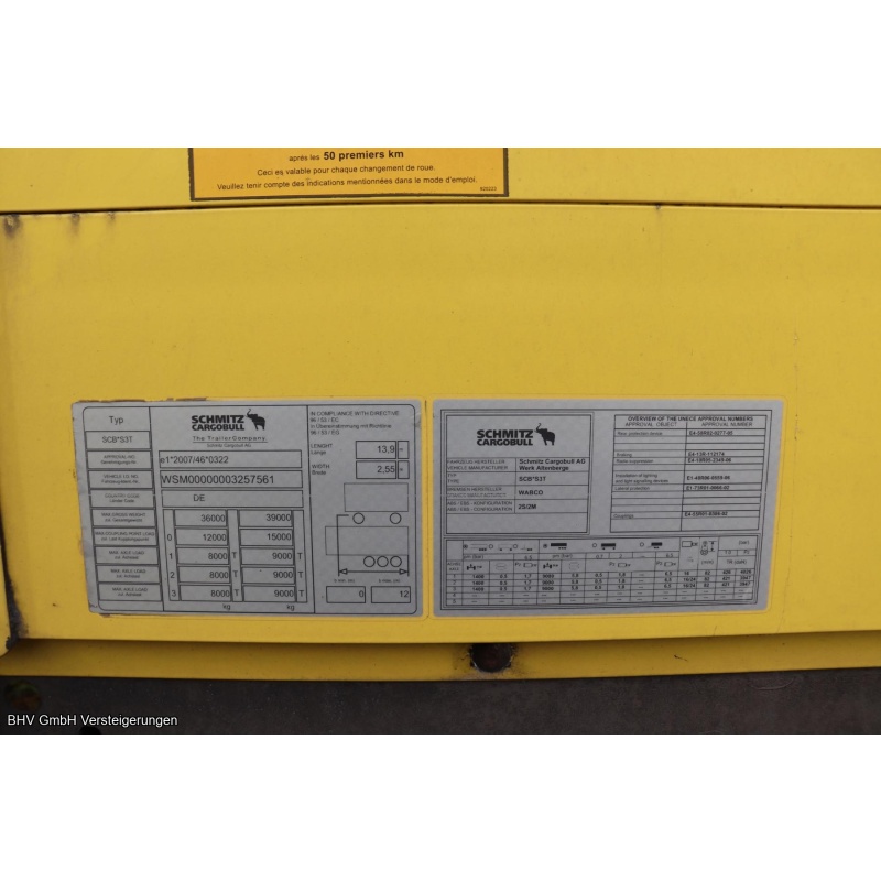 Sattelauflieger Plane + Spriegel (K - AP 761) Schmitz Cargobull SCS 24/L 13.62 EB
