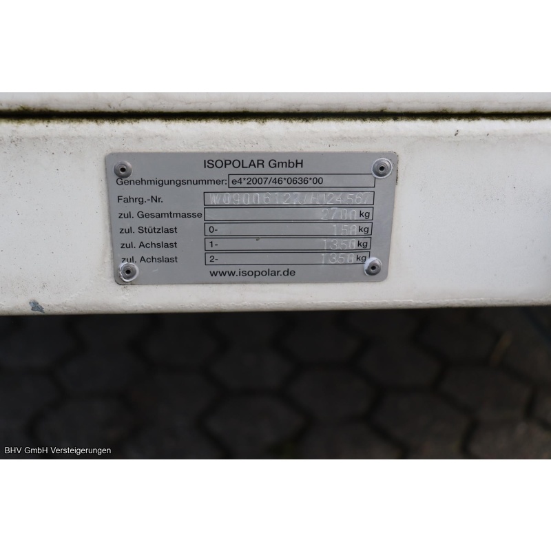 Kühl-Anhänger (K - GP 1365) Isopolar HMT 2,7