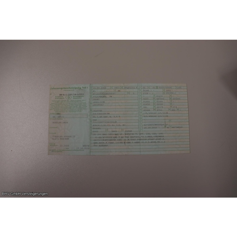 VAN (BM - NM 533) Volkswagen Crafter