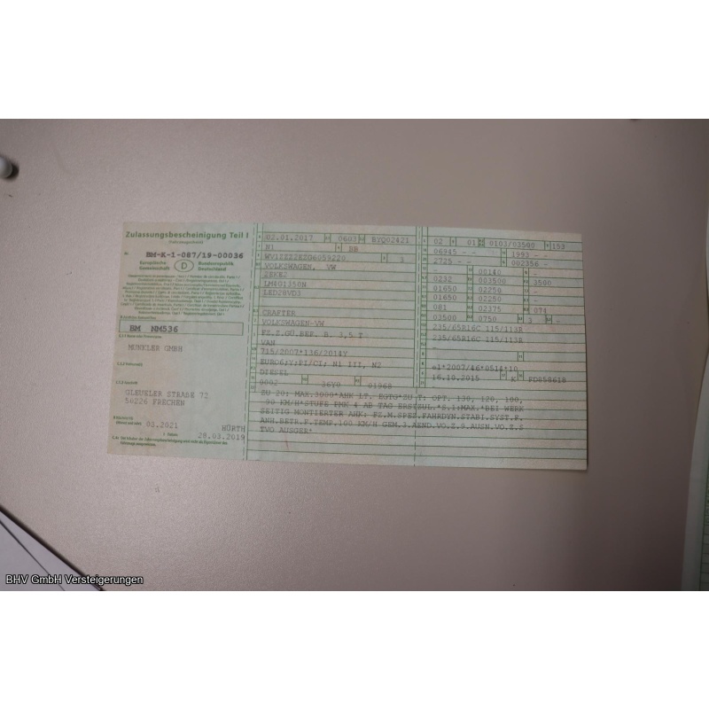 VAN (NM - NM 536) Volkswagen Crafter