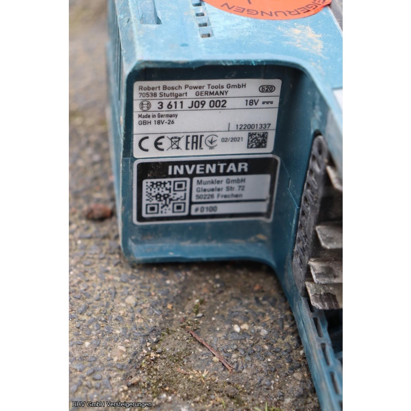 Akku-Bohrhammer (im Koffer) Bosch (blau) GBH 18V-26 Professional