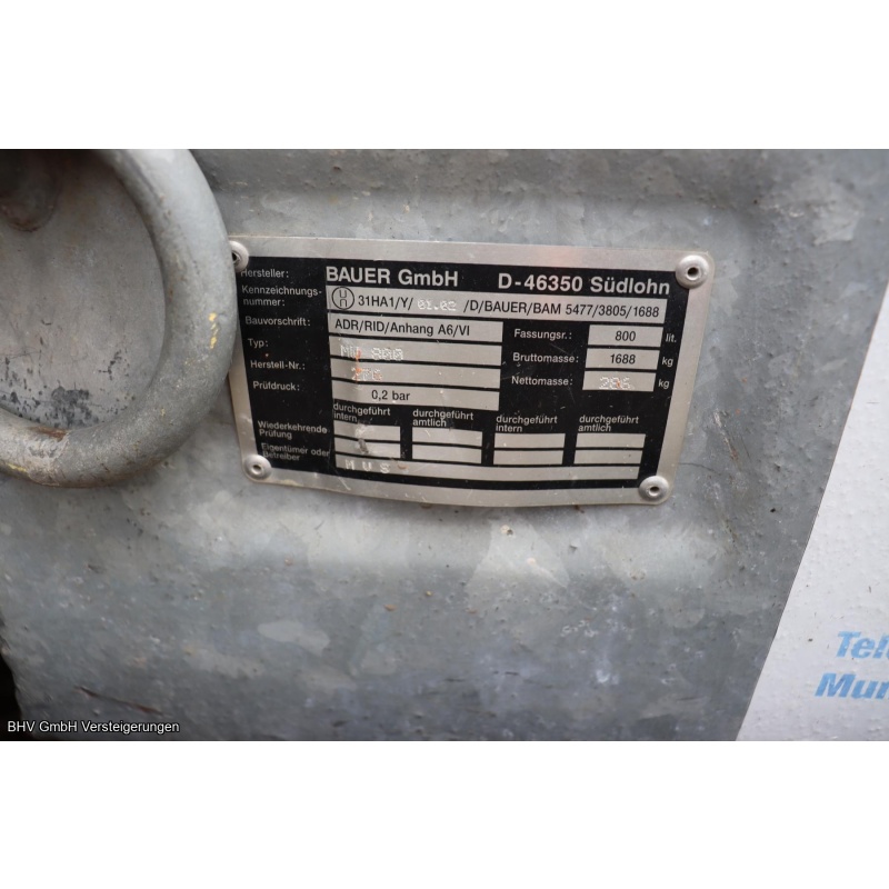 Mobile Tankstelle  Bauer Mobicont MW 800