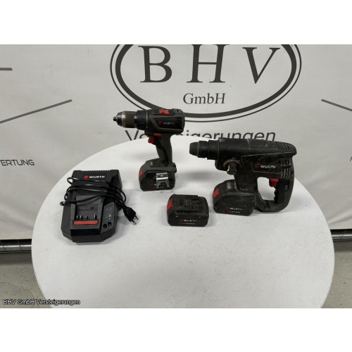 Akkuschrauber + Akku-Bohrhammer Würth Master