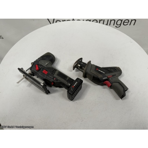 Akku-Stichsäge + Akku-Säbelsäge Würth Master