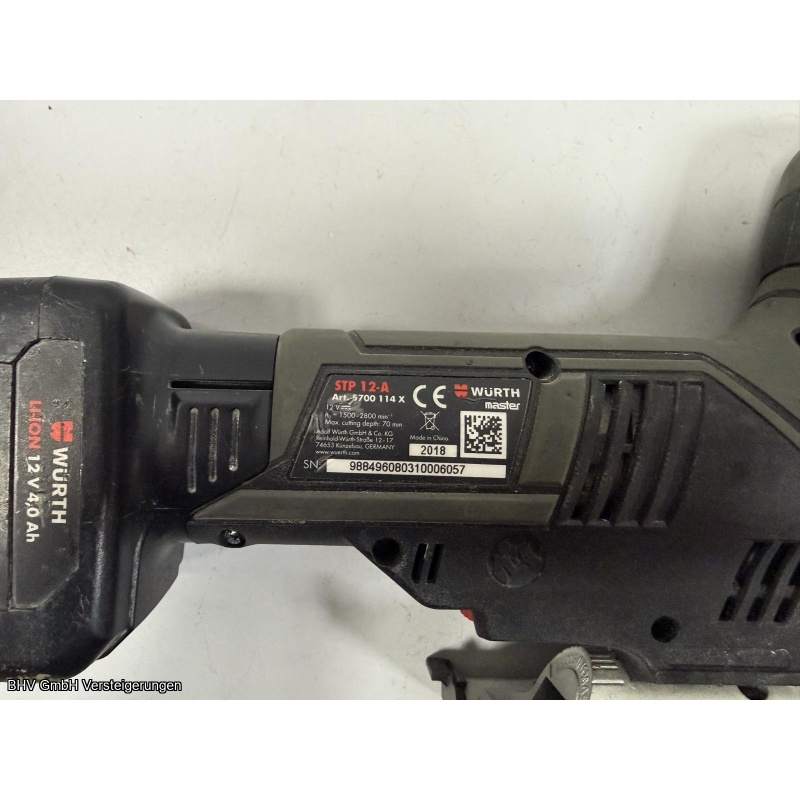 Akku-Stichsäge + Akku-Säbelsäge Würth Master