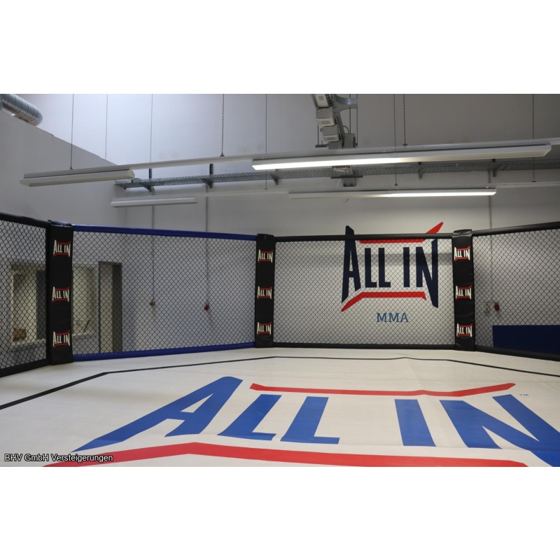 Box- / MMA-Käfig mit erhöhter Plattform