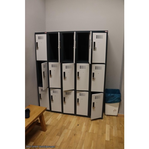 Schließfachsystem 12 Fächer (7 Stück)
