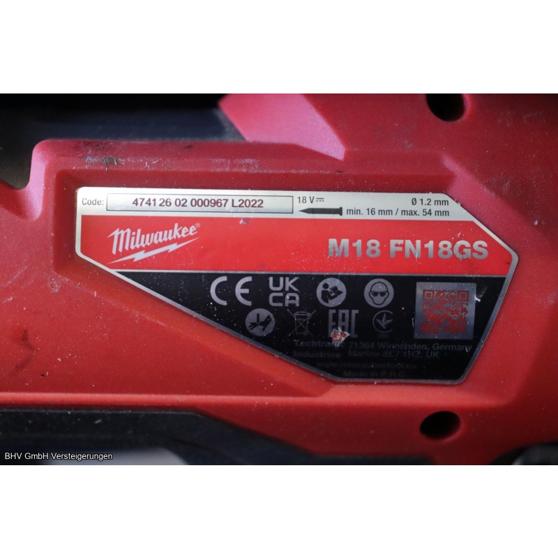 Akku-Coilnagler (im Koffer) Milwaukee M18 FN18GS