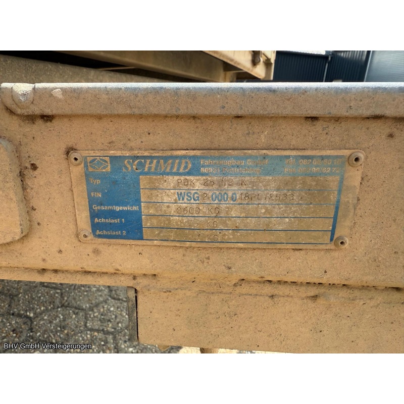 Anhänger Dreiseitenkipper Schmid PDK 25-12 K
