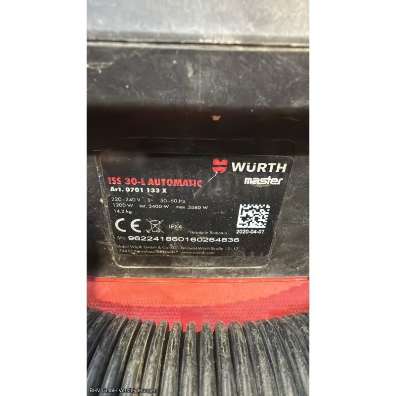 Industriestaubsauger Würth Master ISS 30-L Automatic