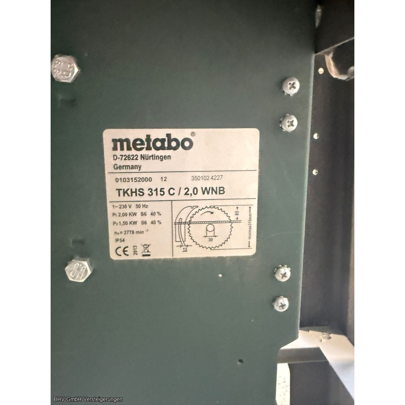 Tischkreissäge Metabo TKHS 315 C