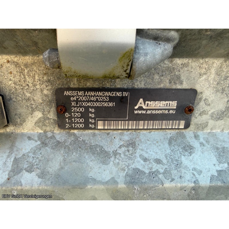 Anhänger offener Kasten mit Laubgitter Anssems PSX-S 2500.325x178